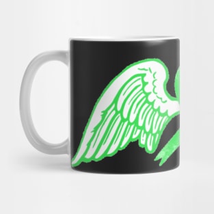 Green Awareness Ribbon with Angel Wings 2 Mug